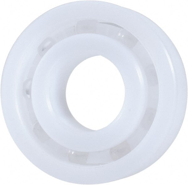 Made in USA - 15mm Bore Diam, 35mm OD, Open Plastic Race Radial Ball Bearing - 11mm Wide, 1 Row, Round Bore, 46 Lb Static Capacity, 69 Lb Dynamic Capacity - Exact Tooling