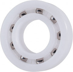 Made in USA - 17mm Bore Diam, 35mm OD, Open Plastic Race Radial Ball Bearing - 10mm Wide, 1 Row, Round Bore, 46 Lb Static Capacity, 69 Lb Dynamic Capacity - Exact Tooling