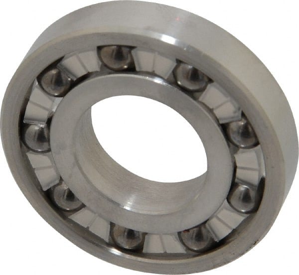 Made in USA - 3/4" Bore Diam, 1-5/8" OD, Open Precision Ground Radial Ball Bearing - 5/16" Wide, 1 Row, Round Bore, 156 Lb Static Capacity, 234 Lb Dynamic Capacity - Exact Tooling