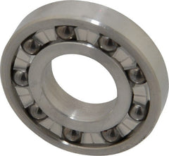 Made in USA - 3/4" Bore Diam, 1-5/8" OD, Open Precision Ground Radial Ball Bearing - 5/16" Wide, 1 Row, Round Bore, 156 Lb Static Capacity, 234 Lb Dynamic Capacity - Exact Tooling