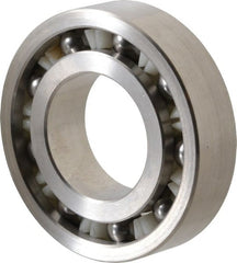 Made in USA - 1" Bore Diam, 2" OD, Open Precision Ground Radial Ball Bearing - 1/2" Wide, 1 Row, Round Bore, 163 Lb Static Capacity, 276 Lb Dynamic Capacity - Exact Tooling