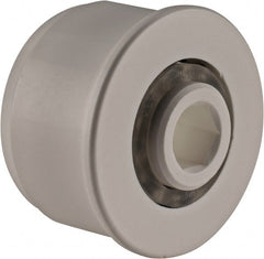 Made in USA - 2 Row, 1.78" OD, 7/16" Hex Bore Conveyor Roller Bearing - 85 Lb Capacity, 855 Max RPM, Stainless Steel with Polypropylene Housing - Exact Tooling