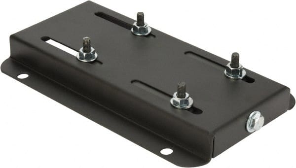 Made in USA - 5/16" Bolt Steel Rigid Fixed Base Motor Base - Adjusting Single Screw, 56 NEMA Frame - Exact Tooling