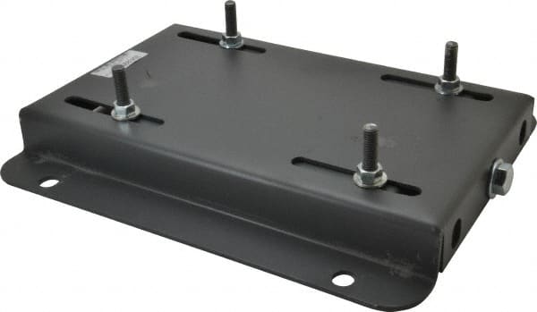 Made in USA - 3/8" Bolt Steel Rigid Fixed Base Motor Base - Adjusting Single Screw, 184T NEMA Frame - Exact Tooling