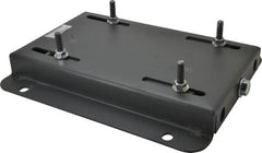Made in USA - 3/8" Bolt Steel Rigid Fixed Base Motor Base - Adjusting Single Screw, 184T NEMA Frame - Exact Tooling