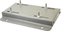 Made in USA - 3/8" Bolt Steel Rigid Fixed Base Motor Base - Adjusting Single Screw, 213T NEMA Frame - Exact Tooling