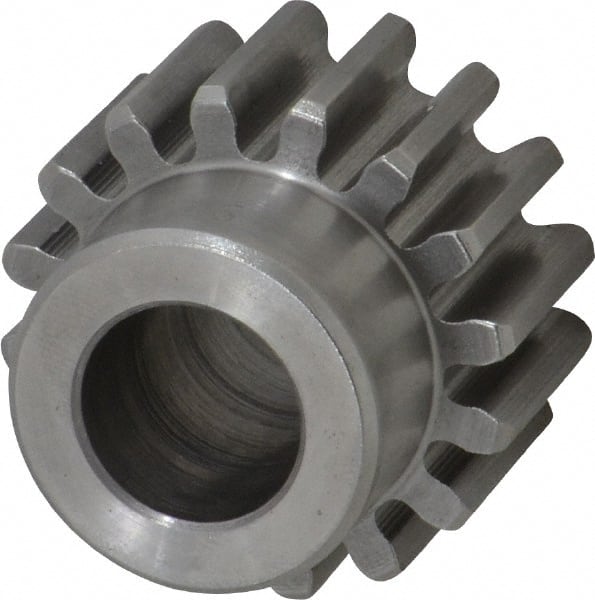 Browning - 12 Pitch, 1.333" Pitch Diam, 16 Tooth Spur Gear - 5/8" Bore Diam, 1-1/16" Hub Diam, Steel - Exact Tooling