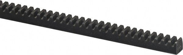 Browning - 2" Face Width, 6 Feet Long, 1-1/2" Thick Steel Gear Rack - Gray, 6 Pitch, 20° Pressure Angle - Exact Tooling
