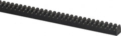Browning - 1/2" Face Width, 6 Feet Long, 1/2" Thick Steel Gear Rack - Gray, 20 Pitch, 20° Pressure Angle - Exact Tooling