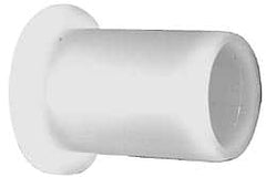 Made in USA - 1/4" Inside x 1/2" Outside Diam, Polyethylene Sleeve Bearing - 5/8" Flange Outside Diam, 3/32" Flange Thickness, 1/2" OAL - Exact Tooling