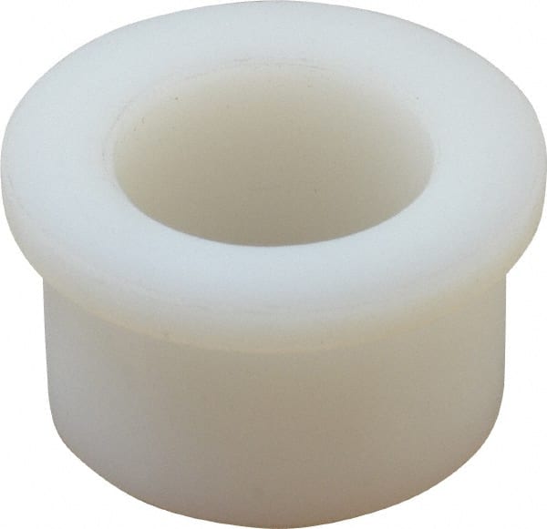 Made in USA - 1" Inside x 1-1/2" Outside Diam, Polyethylene Sleeve Bearing - 1-3/4" Flange Outside Diam, 3/16" Flange Thickness, 1" OAL - Exact Tooling