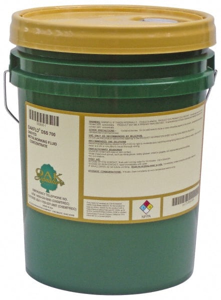 Oak Signature - Oakflo DSS 706-AFC, 5 Gal Pail Cutting Fluid - Semisynthetic, For Drilling, Milling, Reaming, Tapping, Turning - Exact Tooling