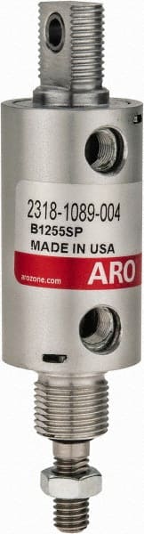 ARO/Ingersoll-Rand - 1/2" Stroke x 1-1/8" Bore Double Acting Air Cylinder - 1/8 Port, 3/8-16 Rod Thread - Exact Tooling