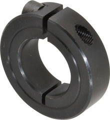 Climax Metal Products - 15/16" Bore, Steel, One Piece One Piece Split Shaft Collar - 1-3/4" Outside Diam, 1/2" Wide - Exact Tooling