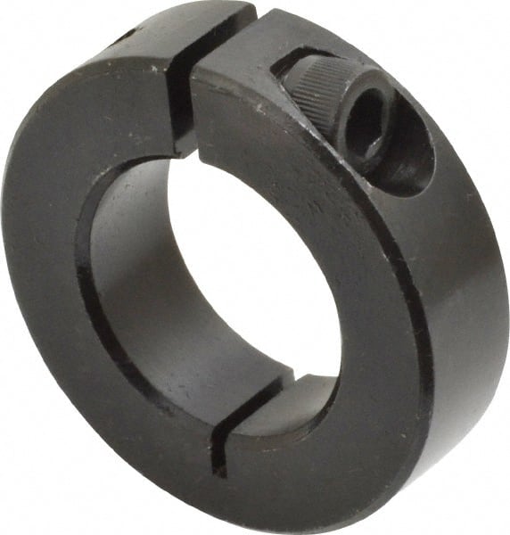 Climax Metal Products - 1" Bore, Steel, One Piece Clamp Collar - 1-3/4" Outside Diam, 1/2" Wide - Exact Tooling