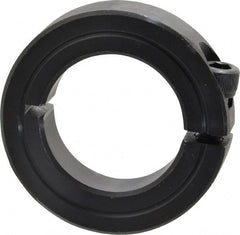 Climax Metal Products - 1-1/4" Bore, Steel, One Piece Clamp Collar - 2-1/16" Outside Diam, 1/2" Wide - Exact Tooling