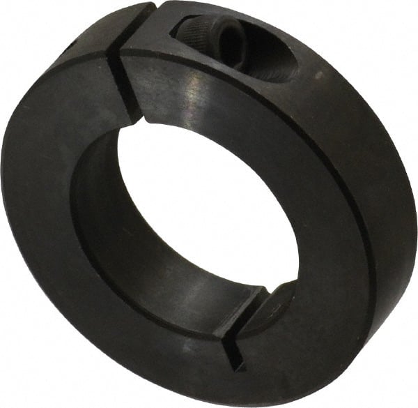 Climax Metal Products - 1-5/16" Bore, Steel, One Piece One Piece Split Shaft Collar - 2-1/4" Outside Diam, 9/16" Wide - Exact Tooling