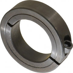 Climax Metal Products - 1-7/16" Bore, Steel, One Piece Clamp Collar - 2-1/4" Outside Diam, 9/16" Wide - Exact Tooling