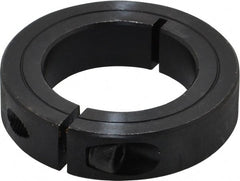 Climax Metal Products - 1-1/2" Bore, Steel, One Piece Clamp Collar - 2-3/8" Outside Diam, 9/16" Wide - Exact Tooling