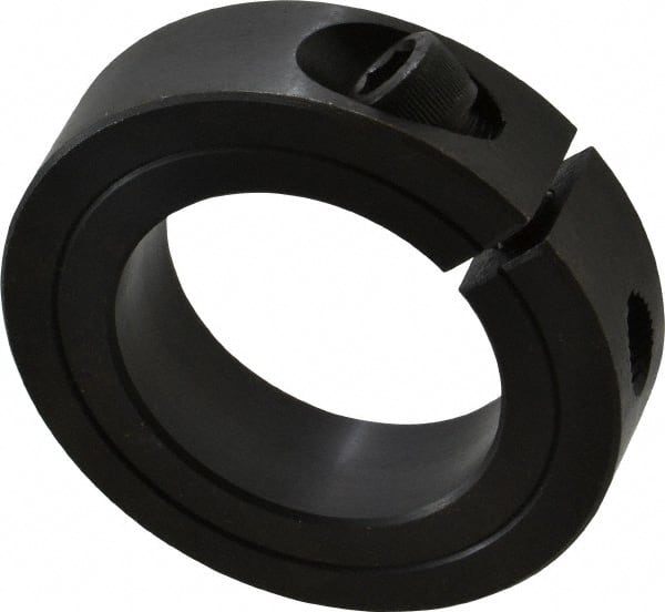 Climax Metal Products - 1-5/8" Bore, Steel, One Piece Clamp Collar - 2-5/8" Outside Diam, 11/16" Wide - Exact Tooling