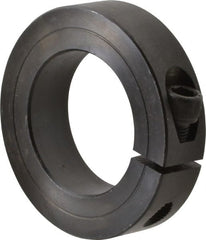 Climax Metal Products - 1-11/16" Bore, Steel, One Piece One Piece Split Shaft Collar - 2-3/4" Outside Diam, 11/16" Wide - Exact Tooling