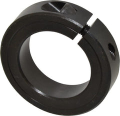 Climax Metal Products - 1-3/4" Bore, Steel, One Piece Clamp Collar - 2-3/4" Outside Diam, 11/16" Wide - Exact Tooling