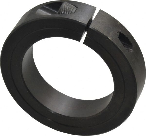 Climax Metal Products - 2" Bore, Steel, One Piece Clamp Collar - 3" Outside Diam, 11/16" Wide - Exact Tooling