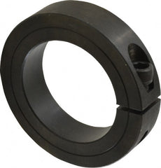 Climax Metal Products - 2-1/8" Bore, Steel, One Piece One Piece Split Shaft Collar - 3-1/4" Outside Diam, 3/4" Wide - Exact Tooling