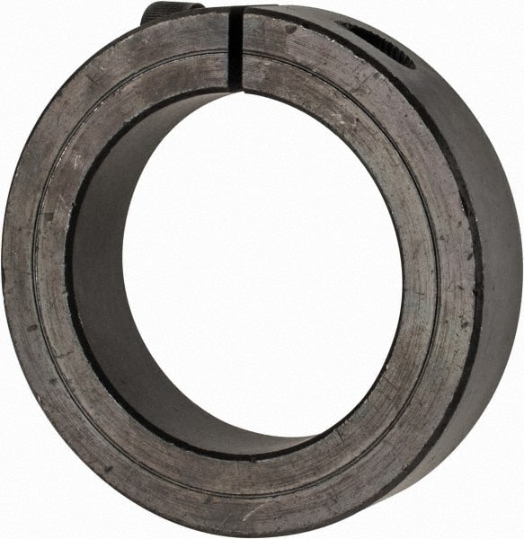 Climax Metal Products - 2-3/16" Bore, Steel, One Piece Clamp Collar - 3-1/4" Outside Diam, 3/4" Wide - Exact Tooling