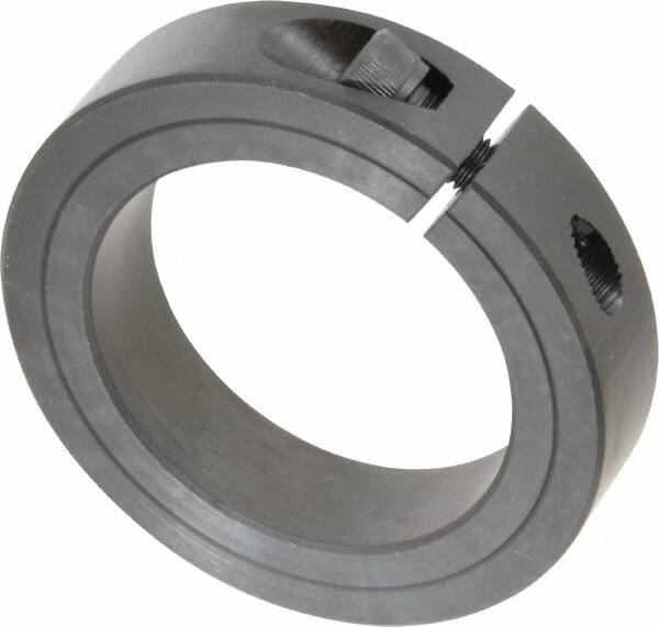 Climax Metal Products - 2-1/4" Bore, Steel, One Piece Clamp Collar - 3-1/4" Outside Diam, 3/4" Wide - Exact Tooling