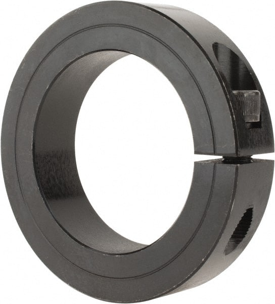 Climax Metal Products - 2-1/2" Bore, Steel, One Piece Clamp Collar - 3-3/4" Outside Diam, 7/8" Wide - Exact Tooling