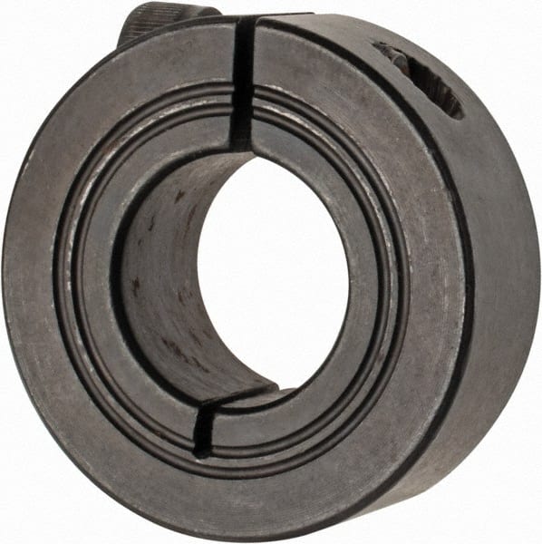 Climax Metal Products - 19mm Bore, Steel, One Piece Clamp Collar - 1-5/8" Outside Diam - Exact Tooling