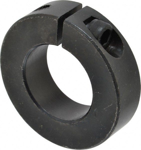 Climax Metal Products - 30mm Bore, Steel, One Piece Clamp Collar - 2-1/8" Outside Diam - Exact Tooling
