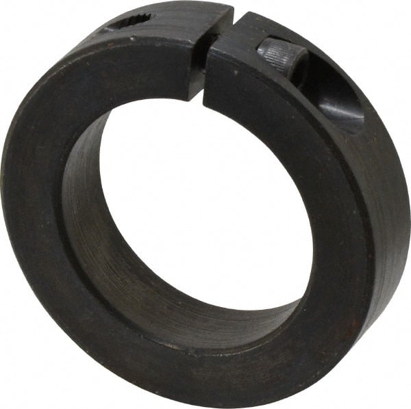 Climax Metal Products - 40mm Bore, Steel, One Piece Clamp Collar - 2-3/8" Outside Diam - Exact Tooling