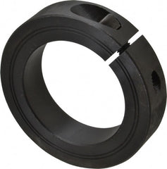 Climax Metal Products - 55mm Bore, Steel, One Piece Clamp Collar - 3-1/4" Outside Diam - Exact Tooling