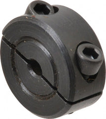 Climax Metal Products - 1/8" Bore, Steel, Two Piece Shaft Collar - 11/16" Outside Diam, 5/16" Wide - Exact Tooling