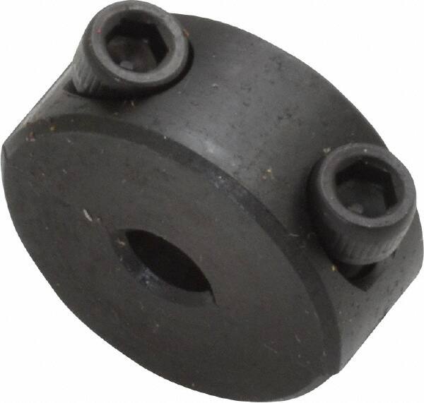 Climax Metal Products - 3/16" Bore, Steel, Two Piece Shaft Collar - 11/16" Outside Diam, 5/16" Wide - Exact Tooling