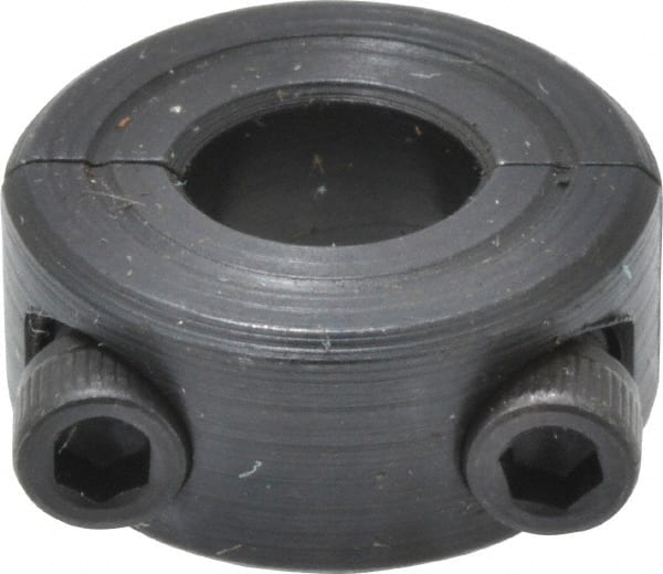 Climax Metal Products - 5/16" Bore, Steel, Two Piece Shaft Collar - 11/16" Outside Diam, 5/16" Wide - Exact Tooling