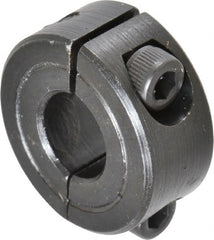 Climax Metal Products - 3/8" Bore, Steel, Two Piece Shaft Collar - 7/8" Outside Diam, 3/8" Wide - Exact Tooling
