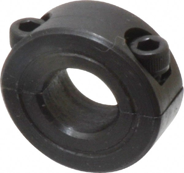 Climax Metal Products - 7/16" Bore, Steel, Two Piece Shaft Collar - 15/16" Outside Diam, 3/8" Wide - Exact Tooling