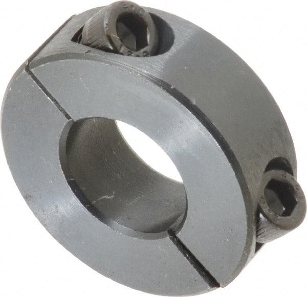 Climax Metal Products - 5/8" Bore, Steel, Two Piece Shaft Collar - 1-5/16" Outside Diam, 7/16" Wide - Exact Tooling