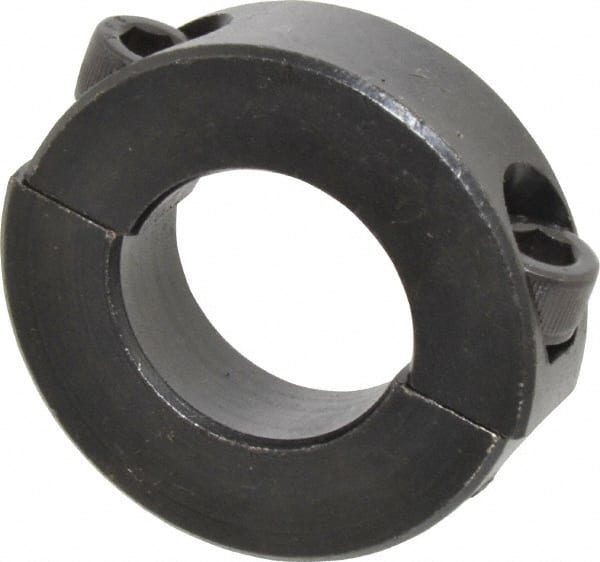 Climax Metal Products - 15/16" Bore, Steel, Two Piece Two Piece Split Shaft Collar - 1-3/4" Outside Diam, 1/2" Wide - Exact Tooling