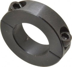 Climax Metal Products - 1-1/16" Bore, Steel, Two Piece Two Piece Split Shaft Collar - 1-7/8" Outside Diam, 1/2" Wide - Exact Tooling