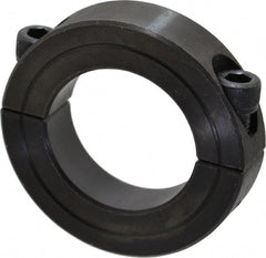 Climax Metal Products - 1-1/4" Bore, Steel, Two Piece Shaft Collar - 2-1/16" Outside Diam, 1/2" Wide - Exact Tooling