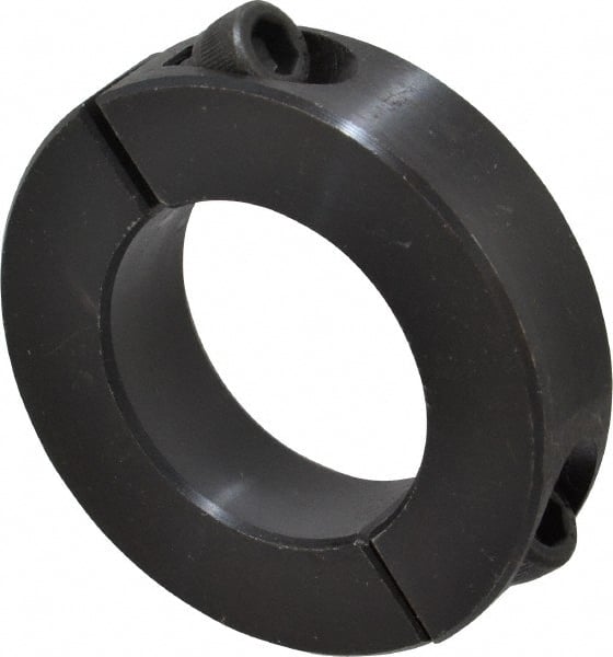 Climax Metal Products - 1-5/16" Bore, Steel, Two Piece Two Piece Split Shaft Collar - 2-1/4" Outside Diam, 9/16" Wide - Exact Tooling