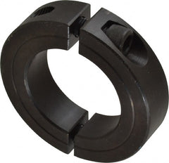 Climax Metal Products - 1-11/16" Bore, Steel, Two Piece Two Piece Split Shaft Collar - 2-3/4" Outside Diam, 11/16" Wide - Exact Tooling