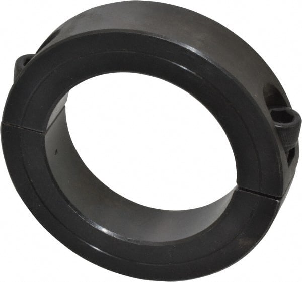 Climax Metal Products - 2-3/16" Bore, Steel, Two Piece Shaft Collar - 3-1/4" Outside Diam, 3/4" Wide - Exact Tooling