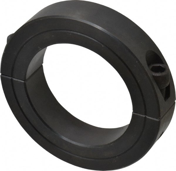 Climax Metal Products - 2-5/16" Bore, Steel, Two Piece Two Piece Split Shaft Collar - 3-1/2" Outside Diam, 3/4" Wide - Exact Tooling