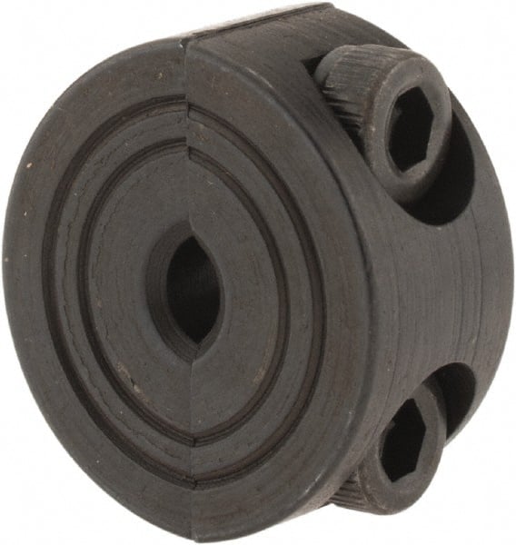 Climax Metal Products - 4mm Bore, Steel, Two Piece Shaft Collar - 11/16" Outside Diam - Exact Tooling