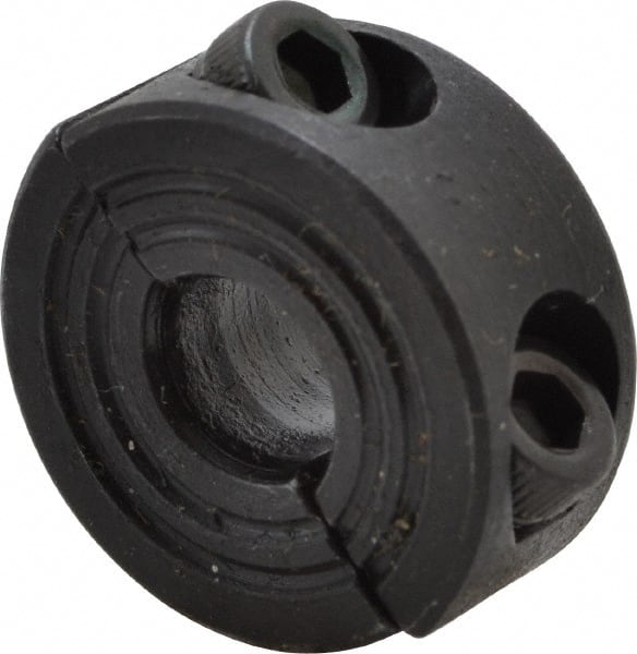 Climax Metal Products - 7mm Bore, Steel, Two Piece Shaft Collar - 3/4" Outside Diam - Exact Tooling